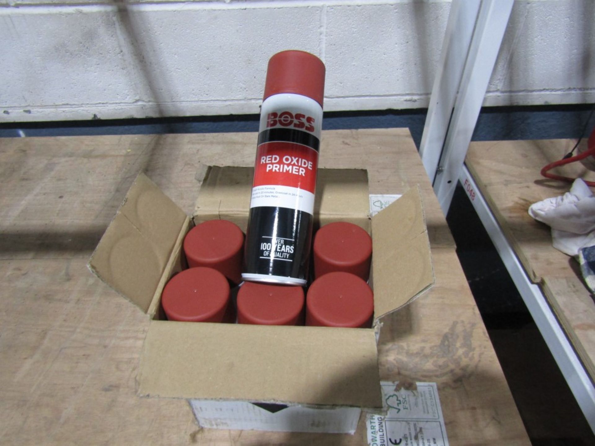 QTY RED OXIDE SPRAY PAINT TINS [+ VAT]