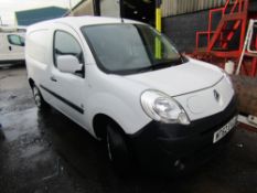 62 reg RENAULT KANGOO ML20 ZE ELECTRIC VAN (DIRECT UNITED UTILITIES WATER) 1ST REG 12/12, 7557M,