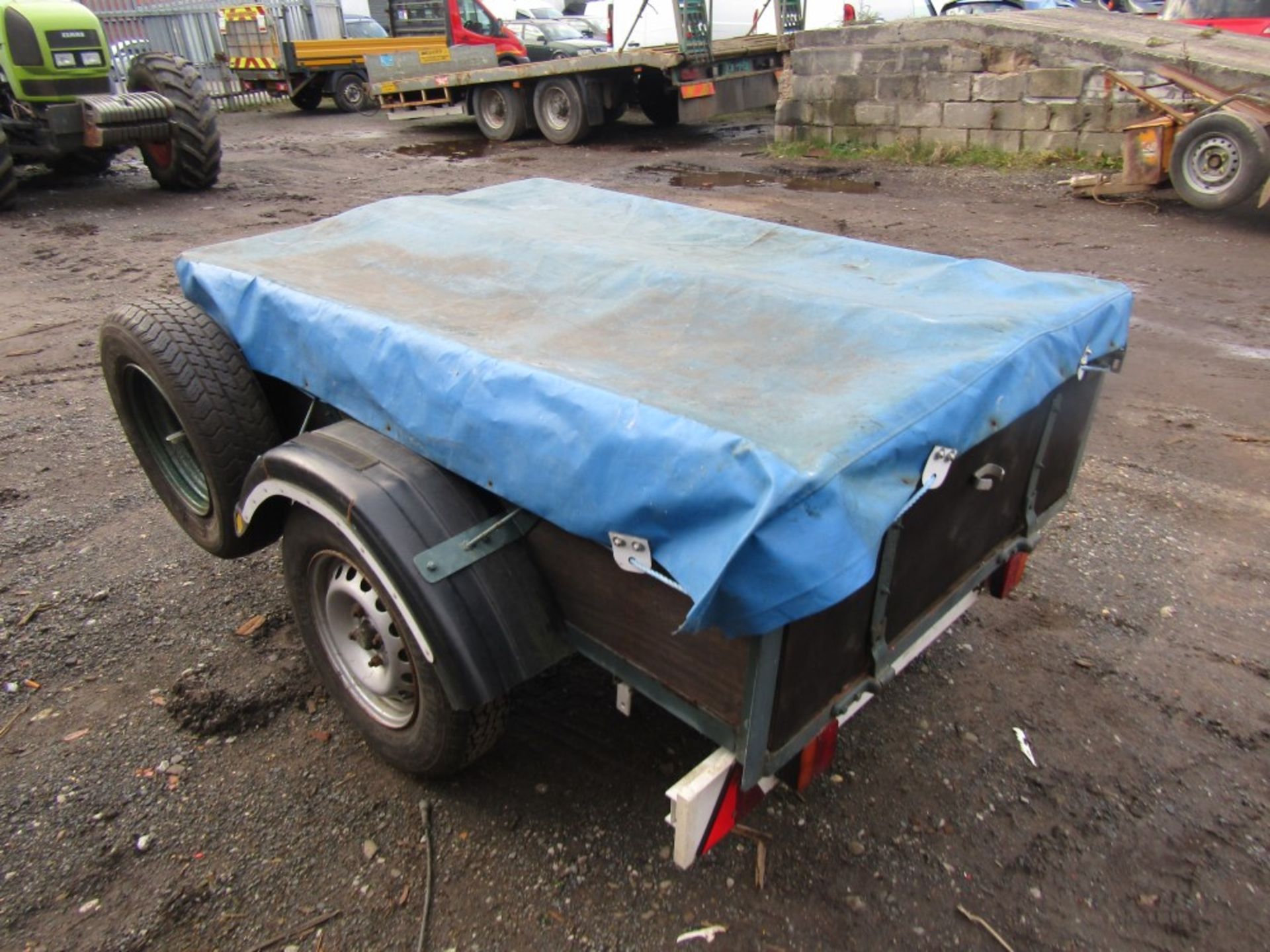 500KG 1M X 1.5M TRAILER WITH PLY SLIDES & STEEL FRAME [NO VAT] - Image 3 of 4