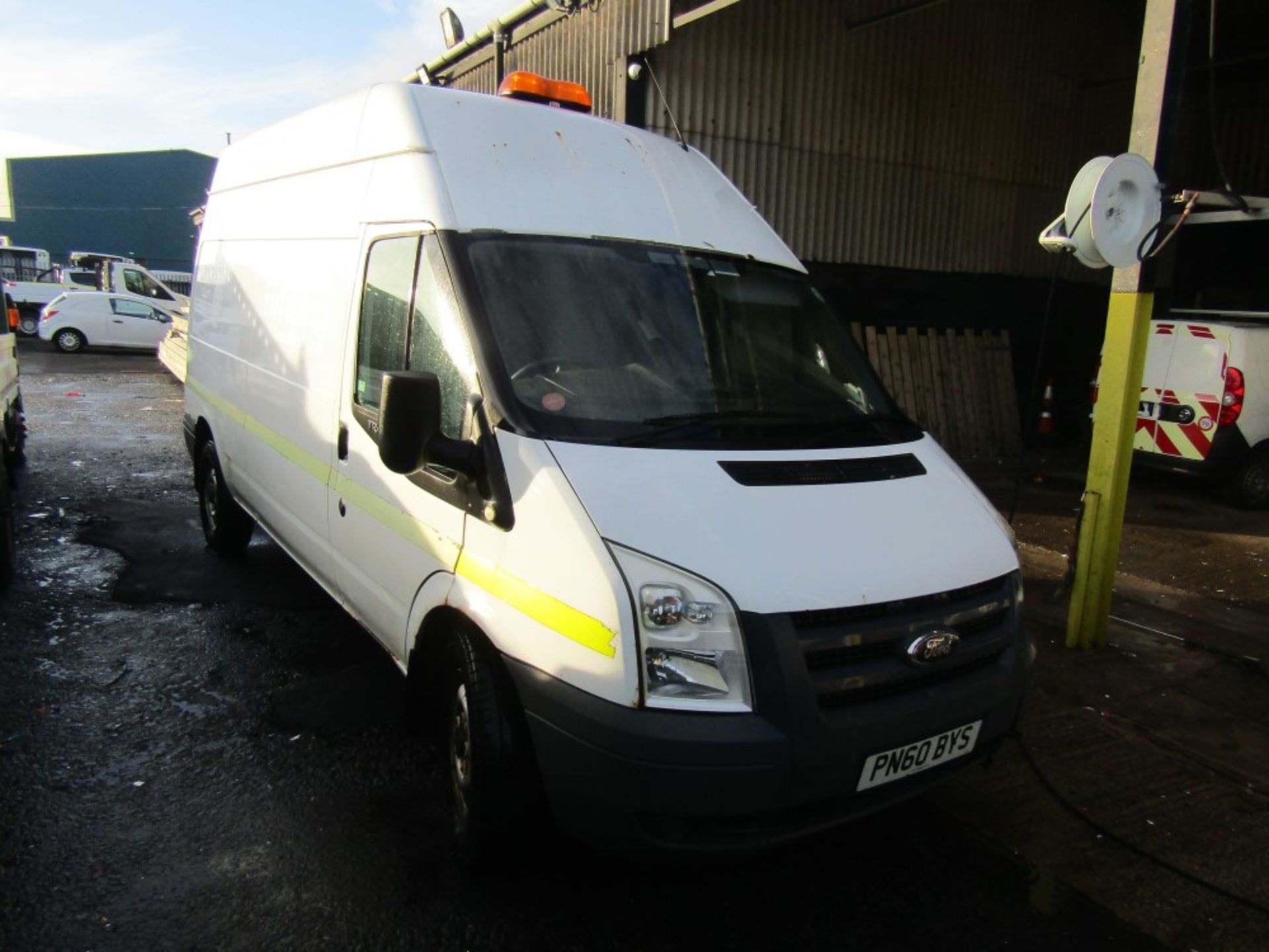 60 reg FORD TRANSIT 140 T350 LWB C/W PETROL COMPRESSOR IN REAR (NON RUNNER) (DIRECT COUNCIL) 1ST REG