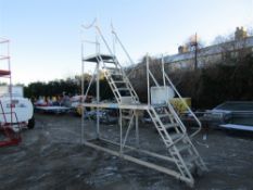 ALUMINIUM DOUBLE TIER ACCESS PLATFORM LADDERS [NO VAT]