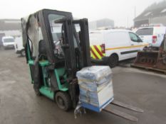 MITSUBISHI 1.5T ELECTRIC FORK LIFT, LOW, FREE, TRIPLE MAST WITH SIDE SHIFT, 12 MONTHS LOLER TEST