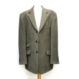 A Brook Taverner keeper's tweed thornproof single breasted jacket, size 42R