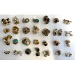 A lot of approx. 28 pairs of costume jewellery earrings, stud and clip on, to include Dorlan,