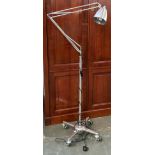 A Herbert Terry & Sons ltd 'The Anglepoise', floorstanding anglepoise lamp, on casters, retailed