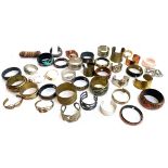 A large quantity of bangles, approx. 39, to include white metal, gold plated etc