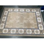 A modern cream ground wool rug, 233x170cm, together with one other, 197x136cm