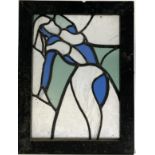 A stained glass panel (af), approx. 38.5x51.5cm