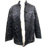 A Cathay black embroidered silk jacket, size M