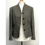 A Ralph Lauren ladies herringbone wool silk mix jacket, size 10