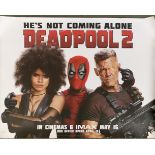 A Deadpool 2 film poster, 76x102cm