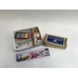 A small lot of pastels to include 3 sets of Craies Universitaires pour tableux