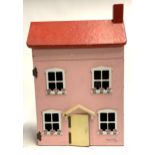 A small pink doll's house, 66cmH