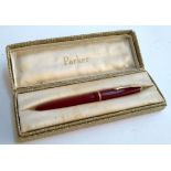 A Parker slimfold fountain pen with 14ct nib and original box