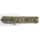 A Weiss Art Deco style paste bracelet, stamped to clasp, approx. 19cmL