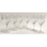 A set of 6 Stuart crystal wine glasses, each approx. 15cmH