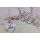 Snaffles (Charles Johnson Payne 1884-1967), 'Great Banks', original colour print published by