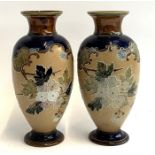A pair of Royal Doulton stoneware vases, incised to base 4841, 30cmH