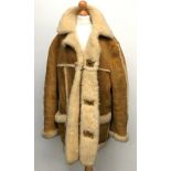 A 1960s Afghan sheepskin coat, size 44R