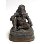 A cast metal statue of Ganesha, 18cmH