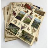 A quantity of large 20th century scrapbook pages, approx. 74 pages, various subjects including