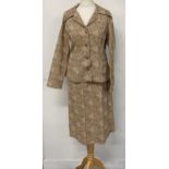 Two vintage Diana Martin two piece matching jacket and skirts, size 36, together with a Diana Martin