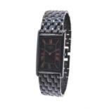 A black coated 'Fred' bracelet watch, no. 553566, Cal. ETA 976001, quartz, 6 jewels, Black coated