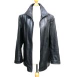 A Guy Laroche Paris black leather jacket, size S