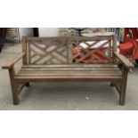 A slatted garden bench, 156cmW