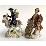 A Gerold & Co Tettau Bavaria porcelain figure of a cellist (af), together with a porcelain figure of
