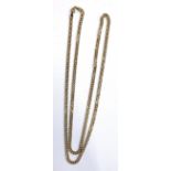 A 9ct golf flat link chain, 78cmL, approx. 11.5g