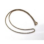 A 9ct gold box link necklace, 47cmL, approx. 7.7g