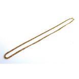 A 9ct gold flat link necklace, 48cmL, approx. 13.9g