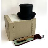 A large silk top hat by Gall & Co in very good condition, size 7 1/2 in a Herbert Johnson box with