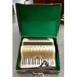 A Hohner Marchesa piano accordion, 120 buttons, in hard case (af)