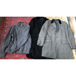 A Fatface extra large bomber jacket; Jasper Conran XL wool overcoat; and a Feraud size XL