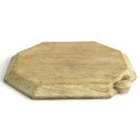 A rare Mouseman carved oak cheeseboard with carved mouse to one corner, 31x25cm