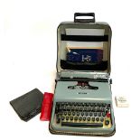 A Lettera 22 portable typewriter in carry case