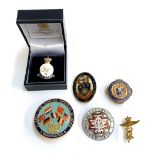 A collection of military and other badges to include Allied Air Forces Central Europe