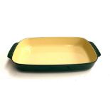 A cast iron green Aga dish, 39.5cmW