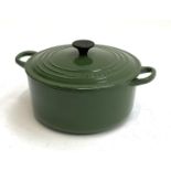 A Le Creuset cast iron enamelled pan with lid, 23cmD