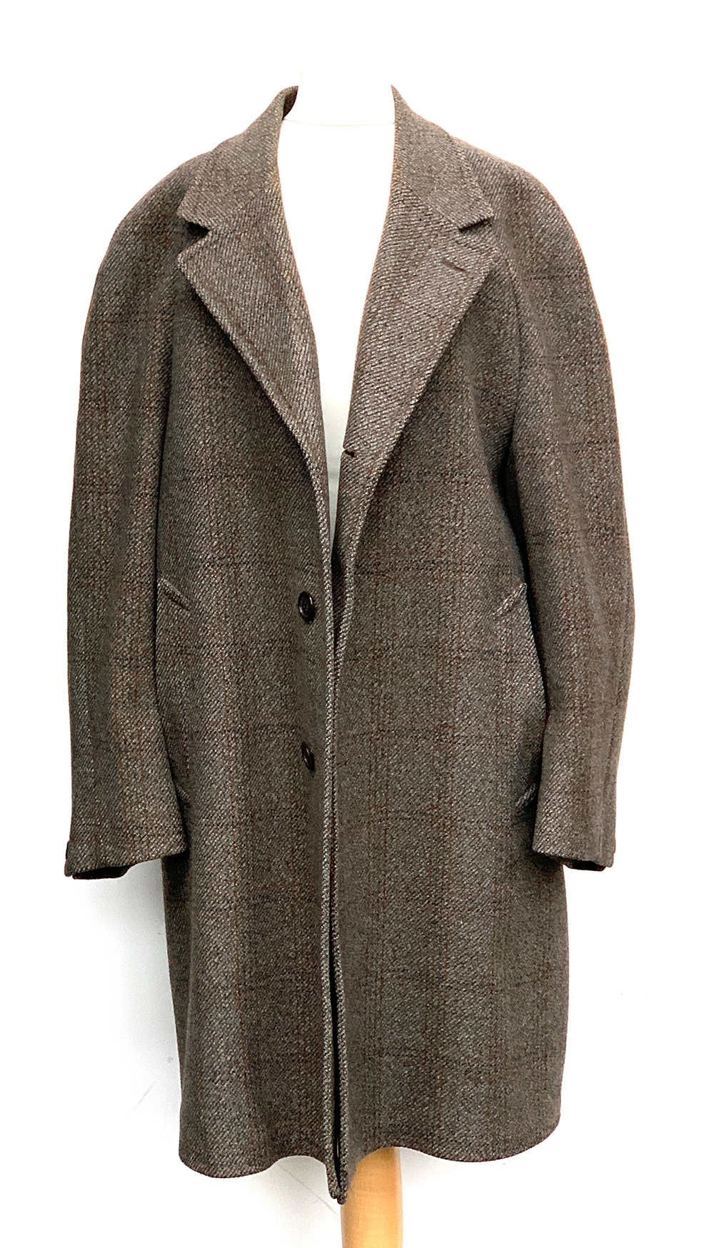 A 1950s James Hall of Lewes gent's lambswool overcoat, size 40R