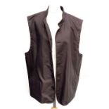 A Holland & Holland gent's collared waistcoat in dark brown cotton twill, size 46, new with tags, rr