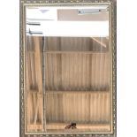 A gilt rectangular wall mirror with bevelled glass, 68x98cm