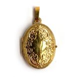 A 9ct gold locket, approx. 1.9g