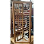 A beechwood plate rack, 85cmL