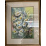 Linda Mannion, 'Summer Daisies', watercolour, signed, 50x36cm