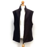 A Holland & Holland olive navy herringbone wool shooting waistcoat, size M, new with tags