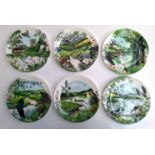 A set of 6 Wedgwood River Panorama Collection plates designed by Colin Newman