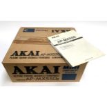 An Akai AP-MX550 semi automatic turntable in black, boxed